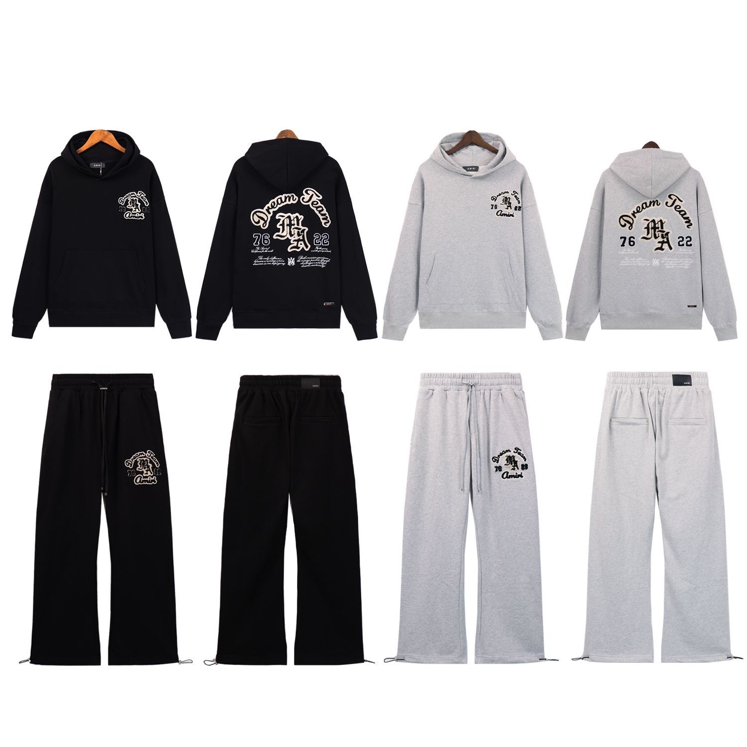 Amiri Dream Team Graphic Hoodie And Wide Leg Sweatpants Matching Set