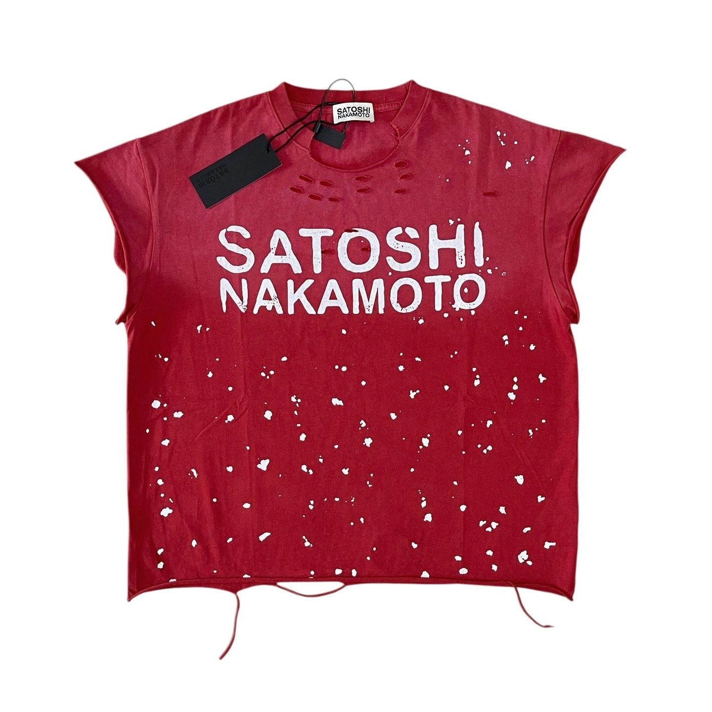 Satoshi Nakamoto Distressed Cutoff Sweatshirt