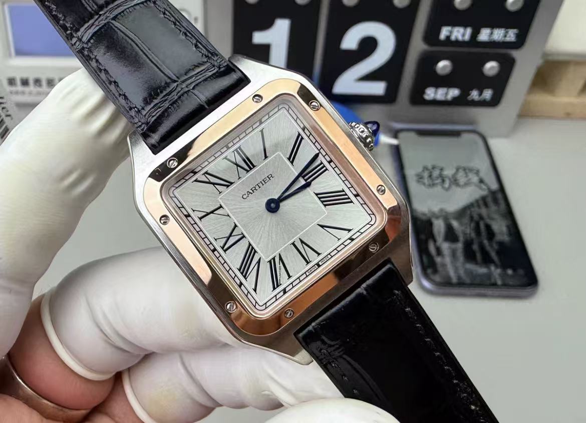 Cartier Santos de Cartier Two-Tone Steel & Rose Gold Automatic Watch (W2SA0016)
