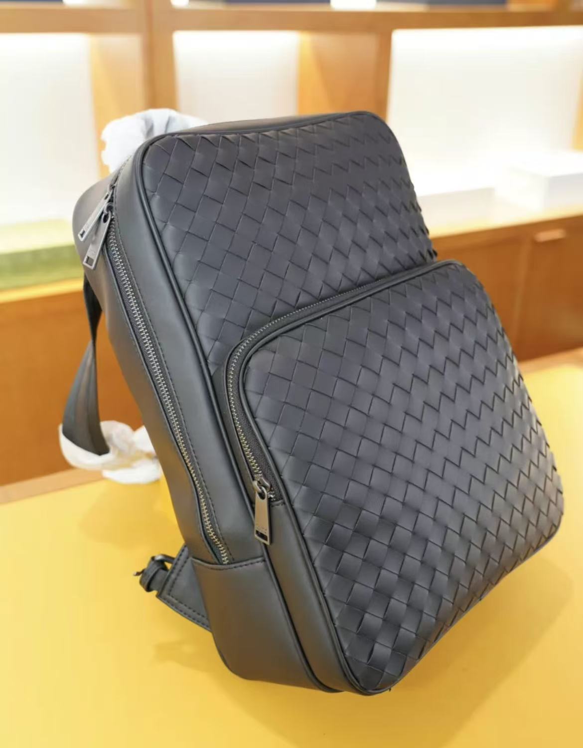 Bottega Veneta Intrecciato Woven Leather Backpack