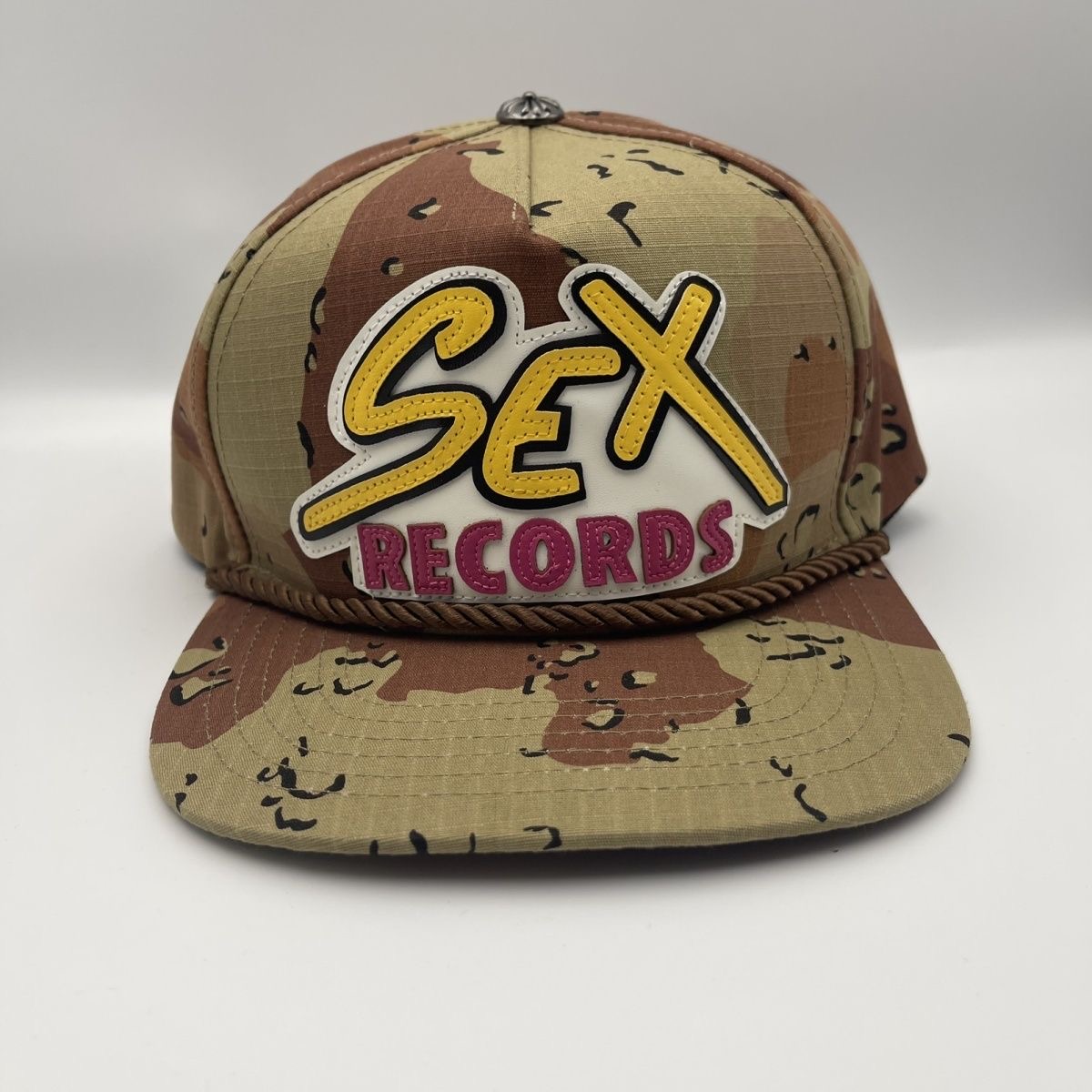 Sex Records Desert Camo Rope Flat Brim Trucker Hat
