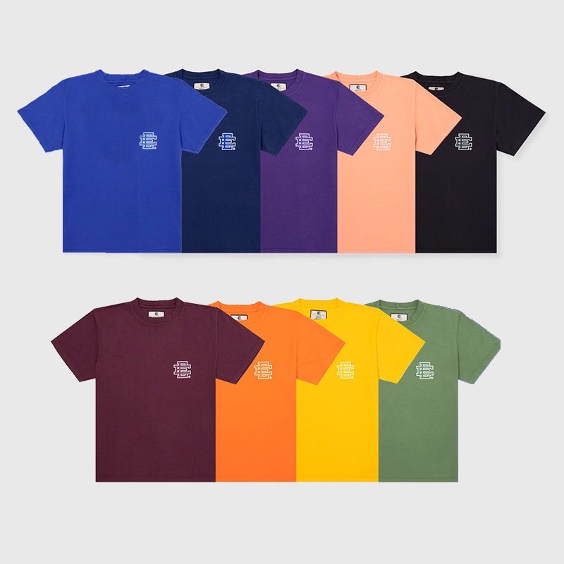 Eric Emanuel Small EE Logo Solid Color Short Sleeve T-Shirt Multiple Colors