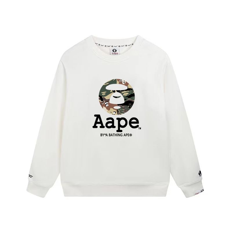 BAPE Camo Letter Graphic Crew Neck Long Sleeve Sweatshirt