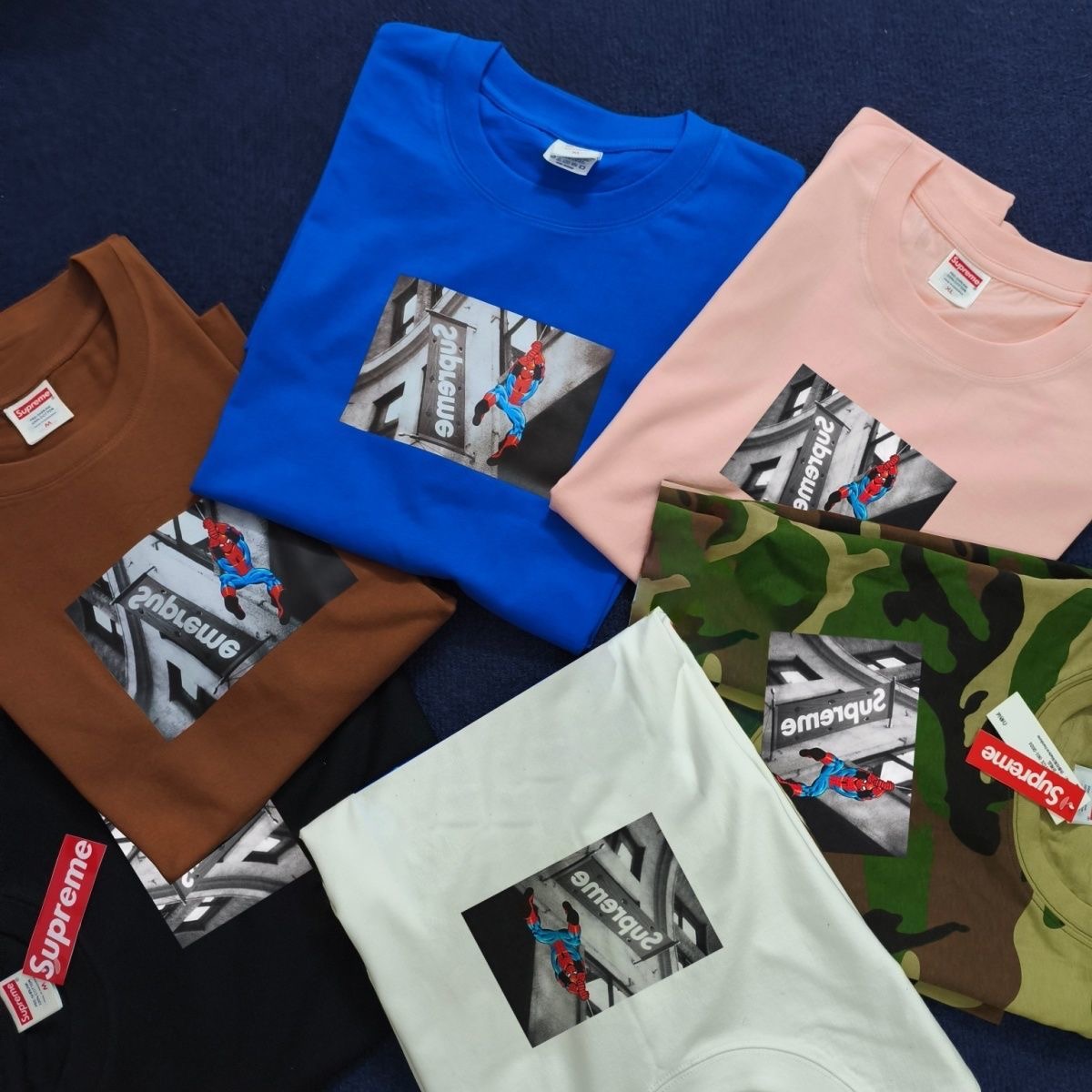 Supreme Spider-Man Photo Print Short Sleeve T-Shirt