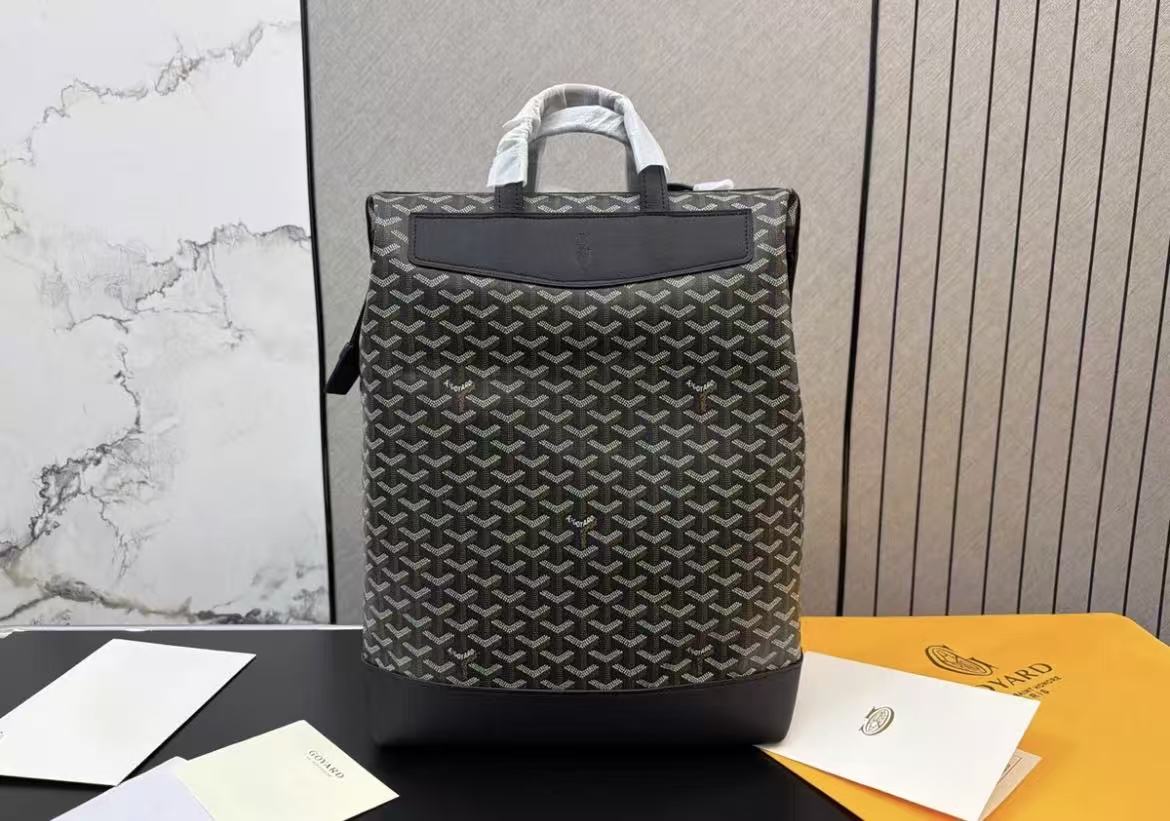 Goyard Cisalpin Goyardine Canvas & Calfskin Backpack