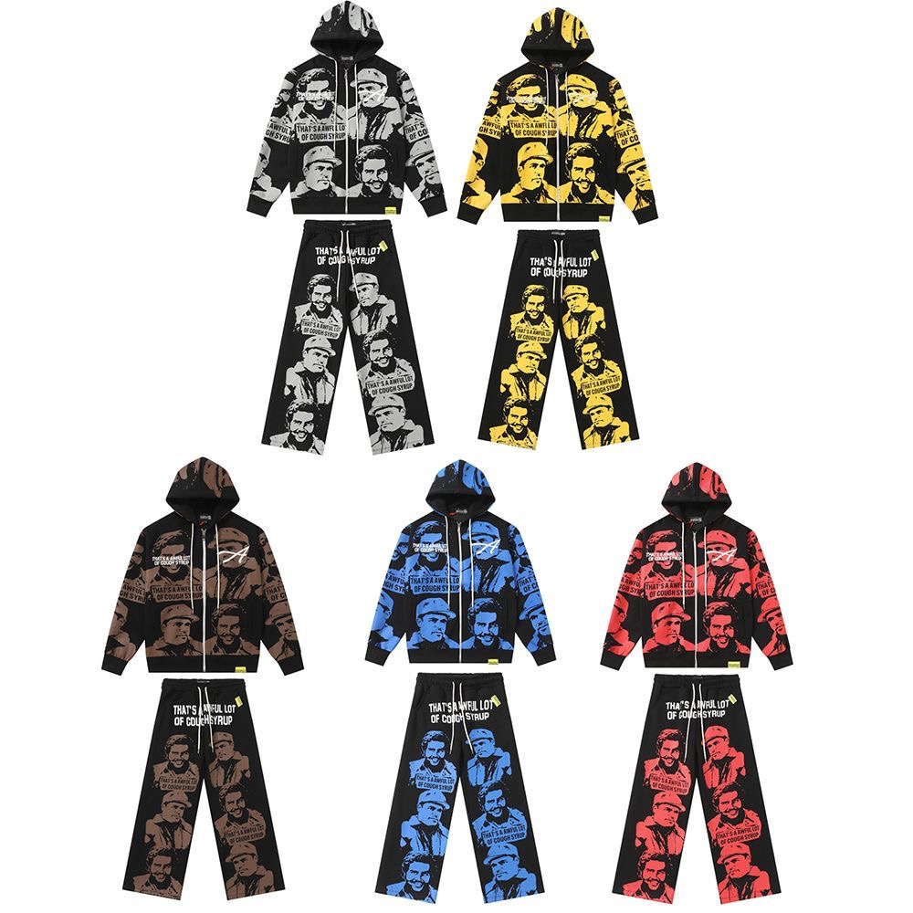 Portrait Graphic Wide Leg Sweatpants