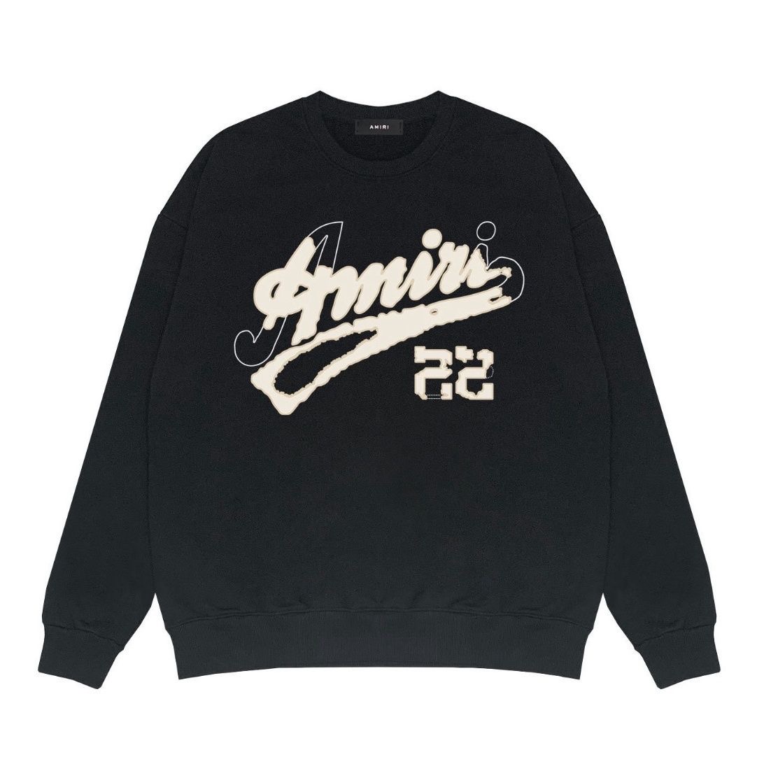 Amiri Script Logo 22 Number Print Crew Neck Sweatshirt