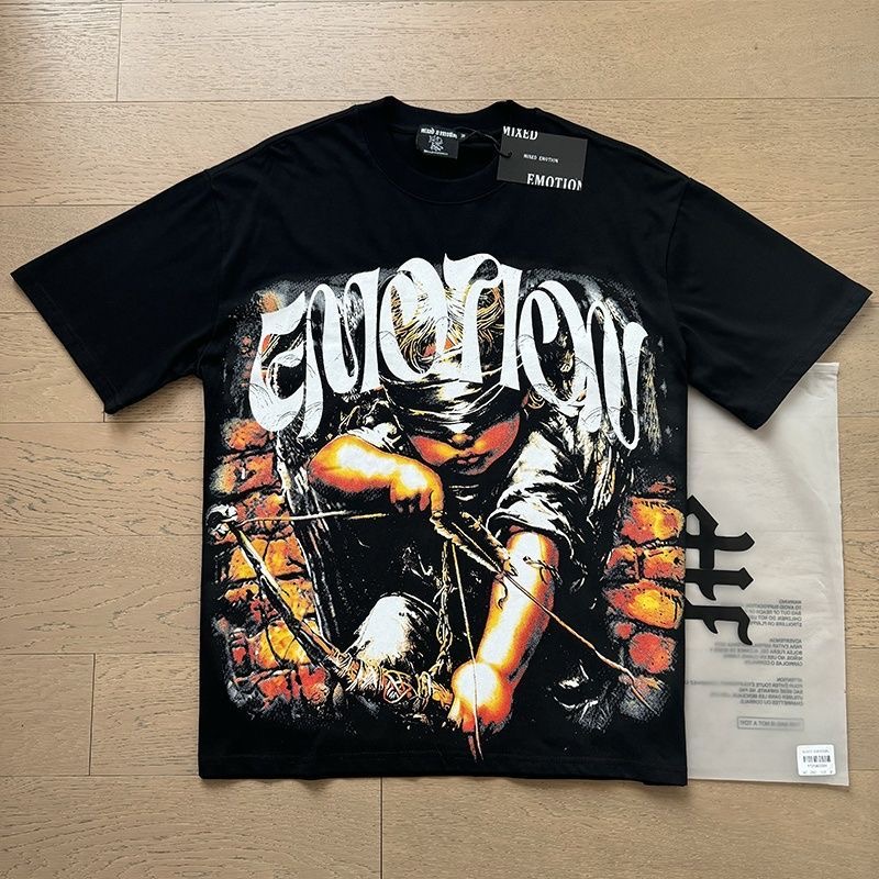 Mixed Emotion Cupid Angel Tee Black