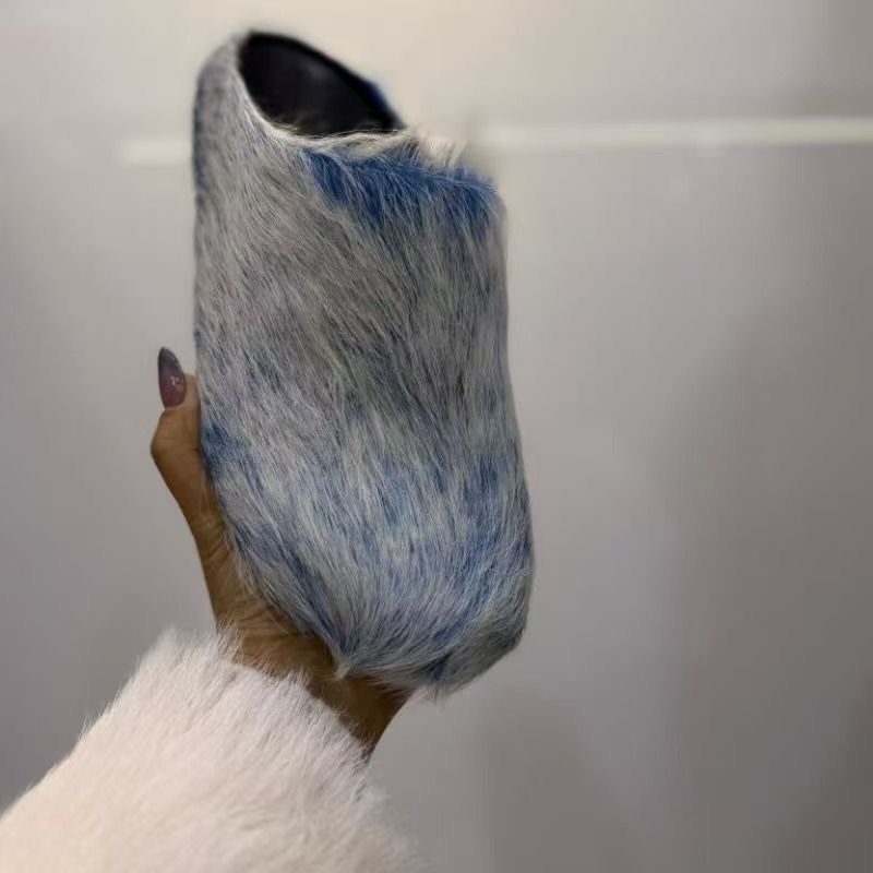 Marni Long Hair Calfskin Fussbett Sabot Mule