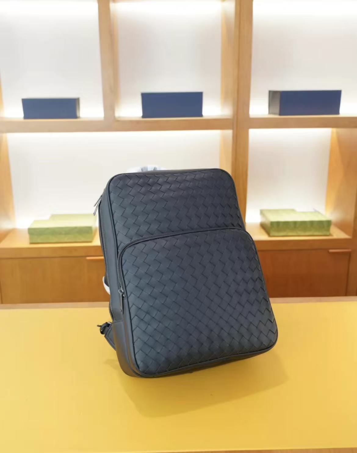 Bottega Veneta Intrecciato Woven Leather Backpack
