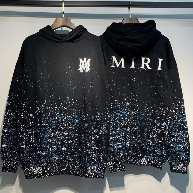 Amiri Splash Ink Gradient Print Logo Hoodie