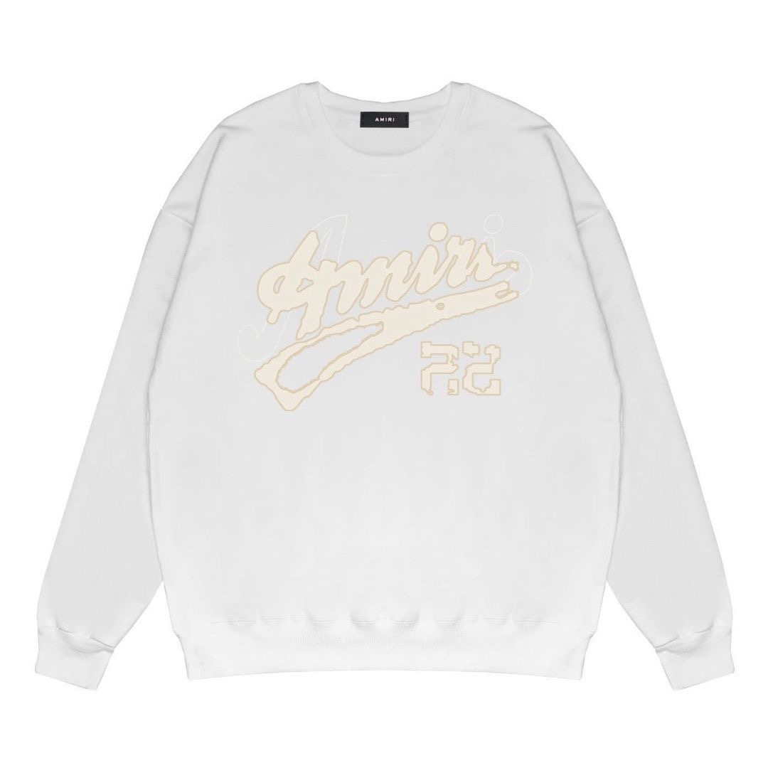 Amiri Script Logo 22 Number Print Crew Neck Sweatshirt