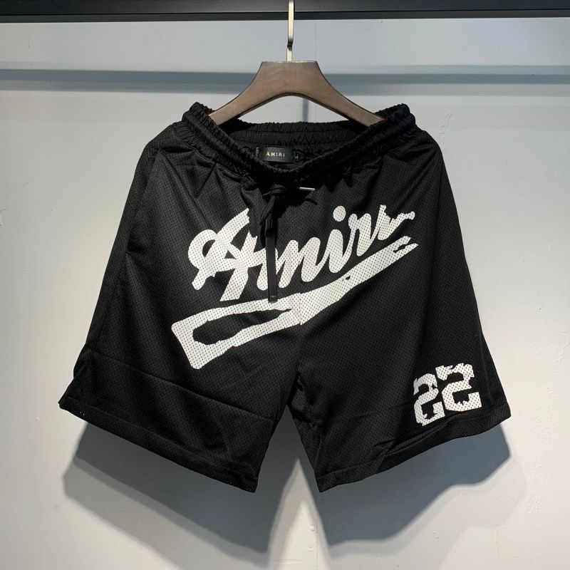 Amiri Script 22 Mesh Matching Short Sleeve Shirt And Shorts Set