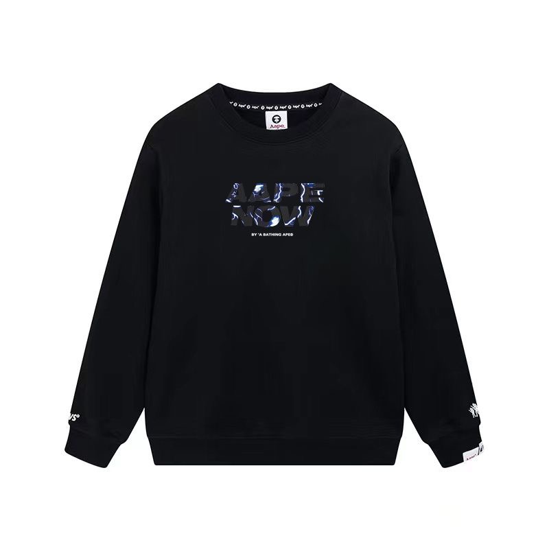 BAPE Camo Letter Graphic Crew Neck Long Sleeve Sweatshirt