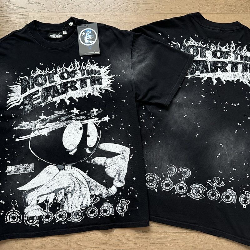Hellstar Big Print Tee Black Color