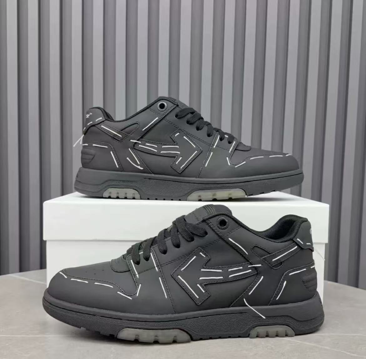 Off-White Stitch Arrow Low Top Skate Sneakers