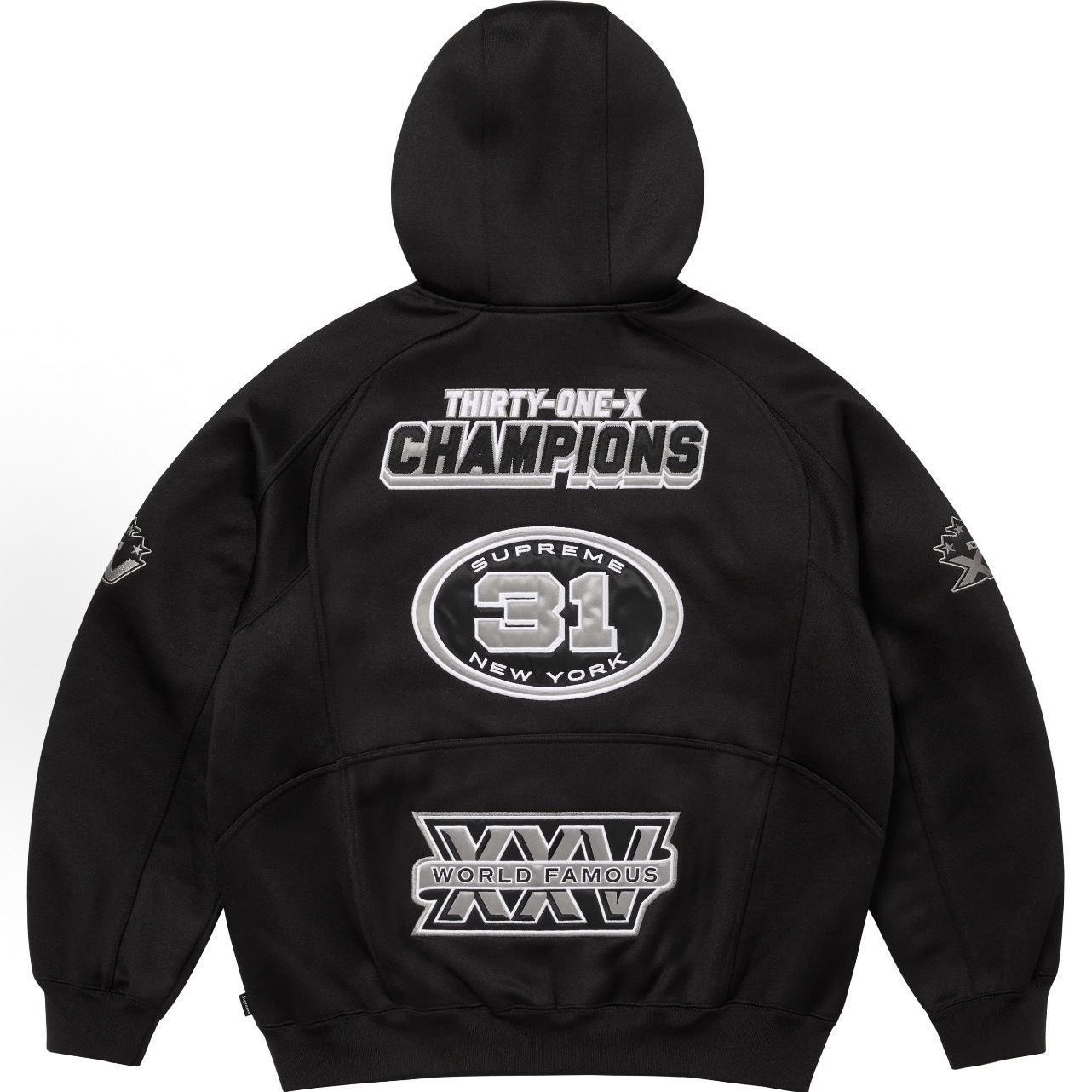 Supreme New York Trophy Patch Zip Up Hoodie