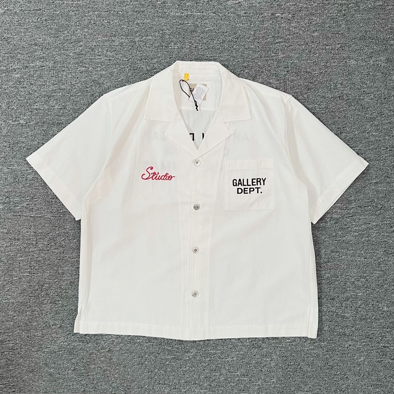 Gallery Dept Studio Embroidery Camp Collar Short Sleeve Button Down Work Shirt