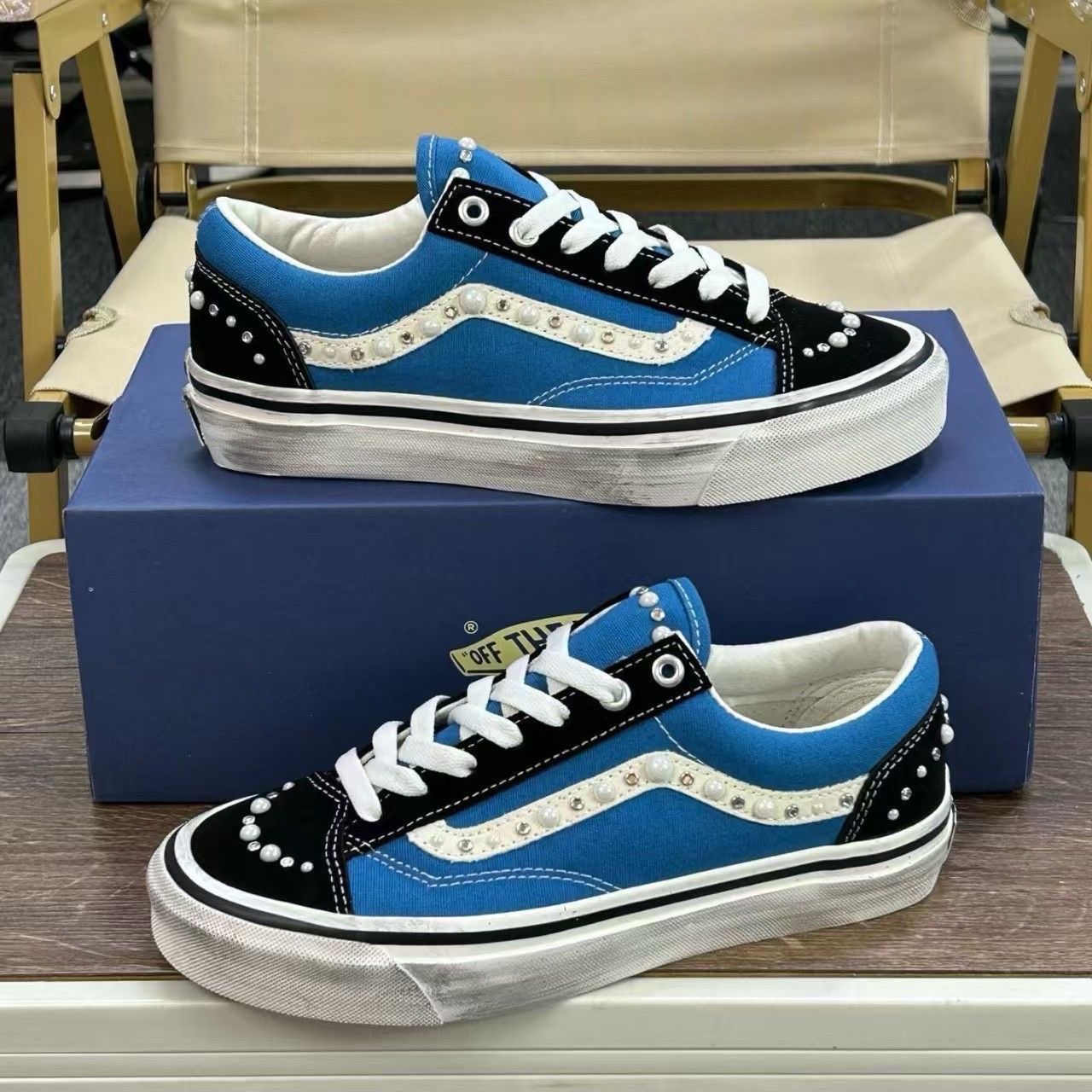 Vans Studded Patchwork Skate Sneakers