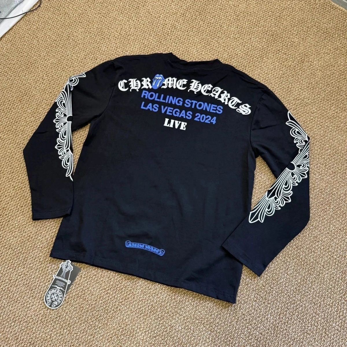 Chrome Hearts x Rolling Stones Las Vegas 2024 Live Long Sleeve T-Shirt