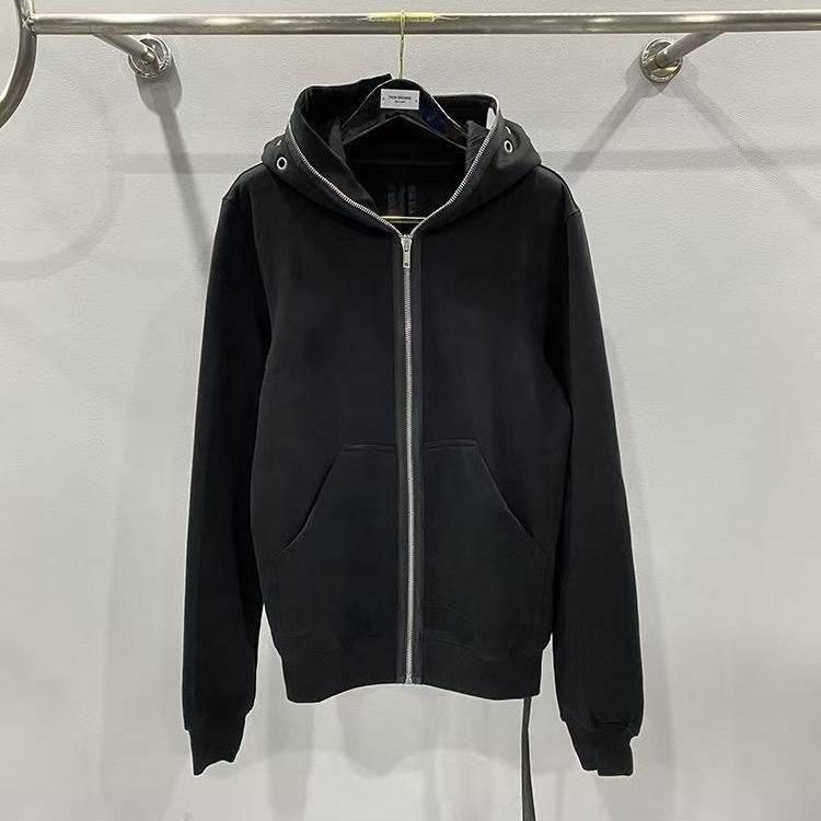Rick Owens Double Zipper Hooded Sweatshirt
