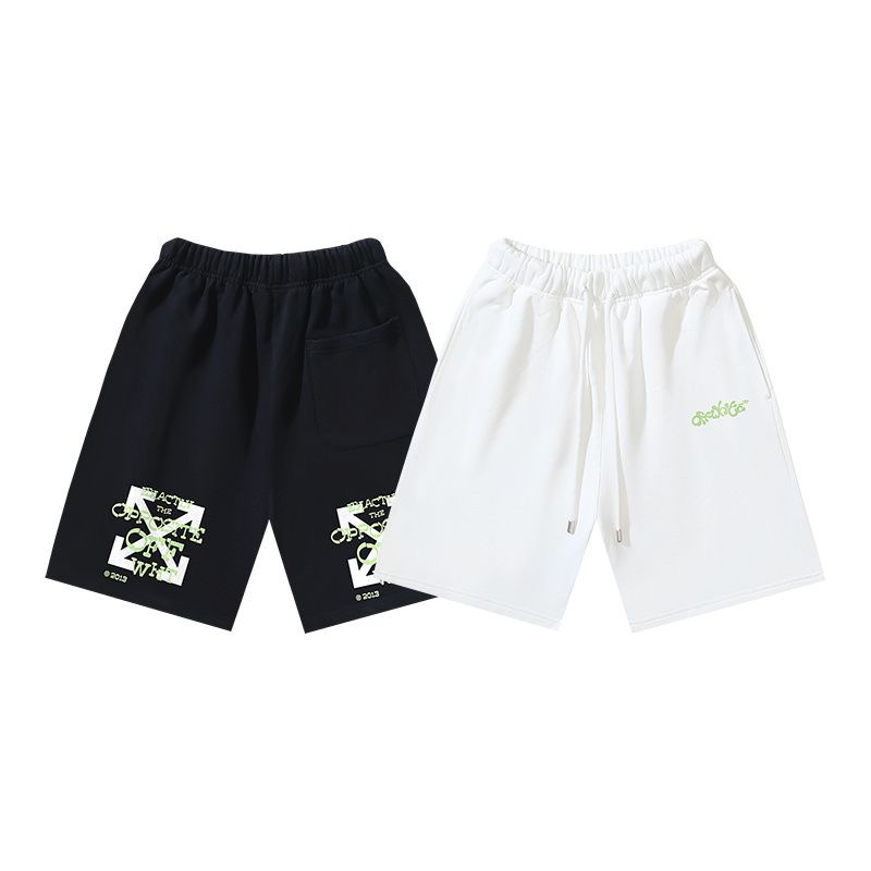 Green Letters Arrow Shorts 2 Colors