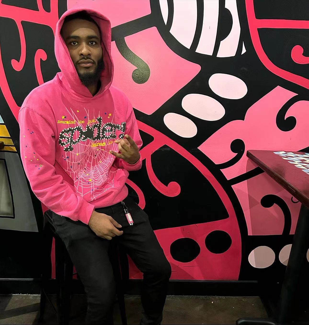 1:1 Version Best Quality Hoodie Pink Color