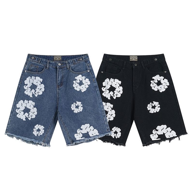 Denim Tear Flower Logo Denim Shorts 2 Colors