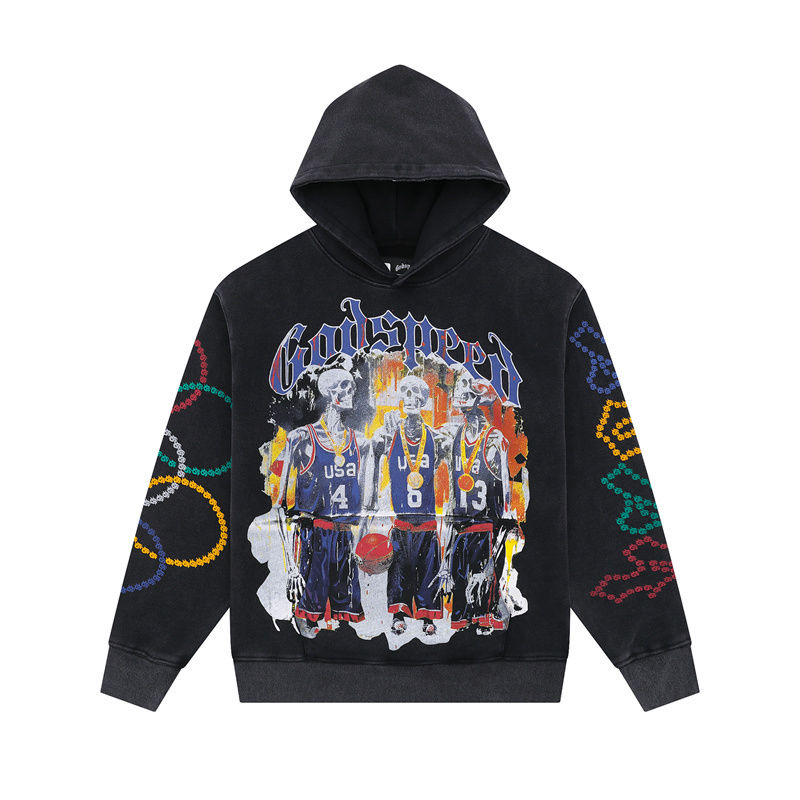 Godspeed Skull Basketball Player Hoodie 2 Colors