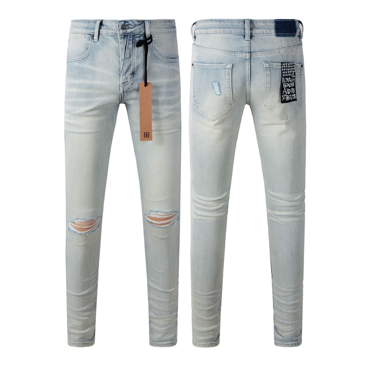 No. 3025 Ksubi Knee Hole Jeans Light Blue Color