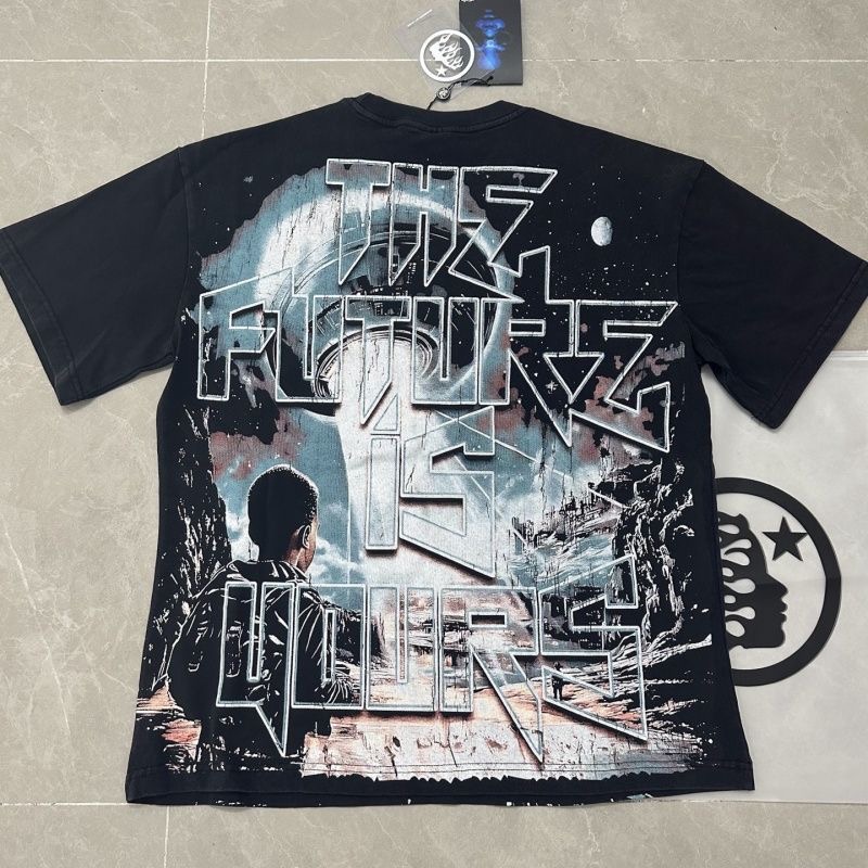 Hellsta: Star of Hell, Rock Street Style, Vintage Look, 100% Cotton, Short Sleeve, Round Neck T-Shirt