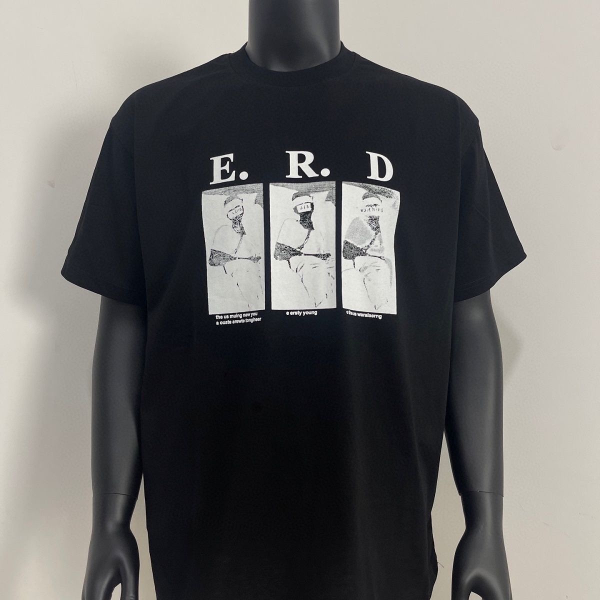 ERD melancholic second-generation retro printed round neck couple short sleeved T-shirt
